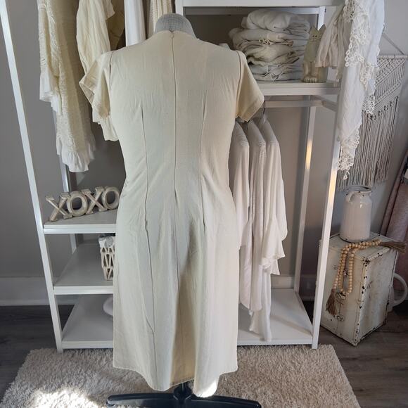 Glyphs women's sz. Large cotton embroidered muslin dress spring, fall #2250 - Picture 4 of 8